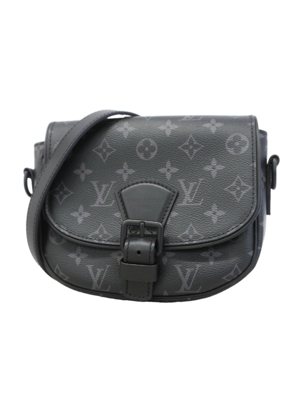 Louis Vuitton Shoulder Bag Monogram Eclipse Montsouris Messenger PM Black